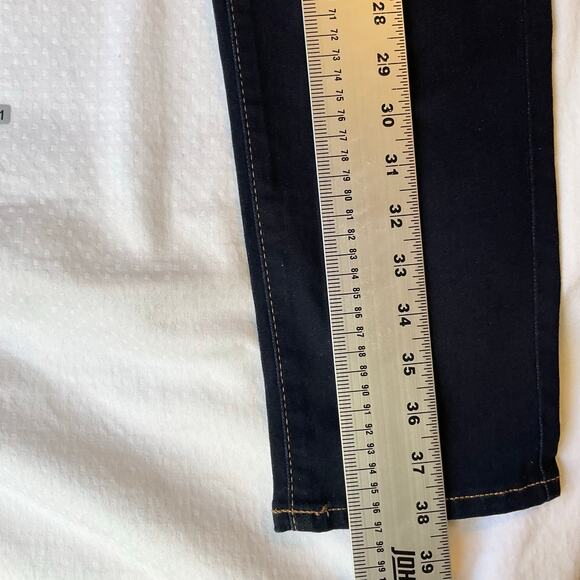 Ana Women Skinny Jeans size 12 US Dark Blue Mid Rise Stretch Boot Cut - Picture 3 of 11